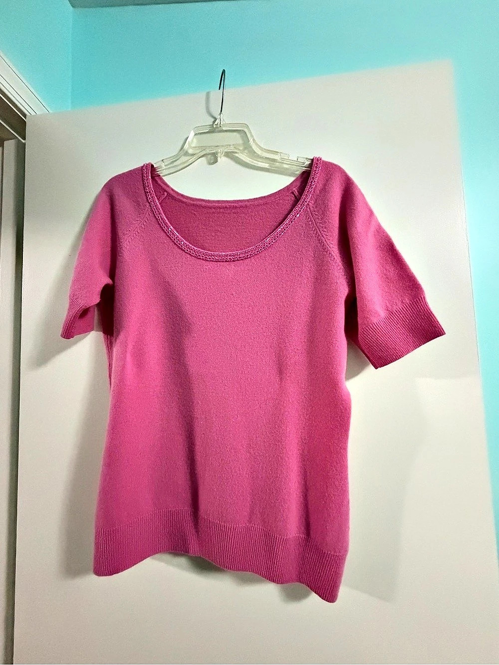 Lilly Pulitzer Pink Knit Short Sleeve Sweater Size Large